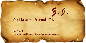 Zoltner Jermák névjegykártya